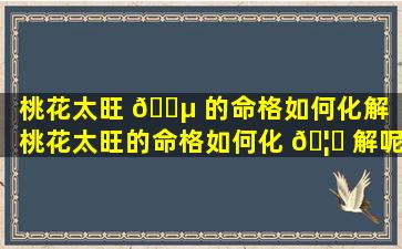 桃花太旺 🐵 的命格如何化解「桃花太旺的命格如何化 🦅 解呢」